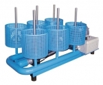 Stationary drying equipment with six connections, model TR-K-6
