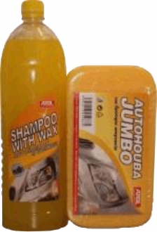 Car shampoo with wax + sponge JUMBO