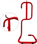 Metal stand for fire extinguisher with 2 hooks